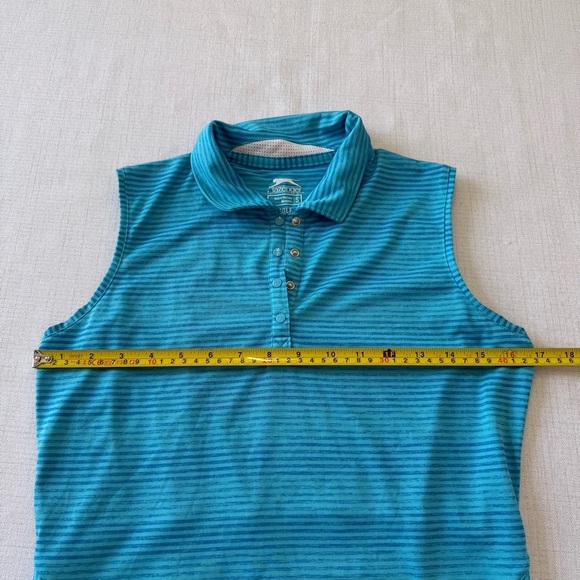 Slazenger Women's Blue Striped Sleeveless Golf Shirt Tenis Activewear Size S - Picture 5 of 5